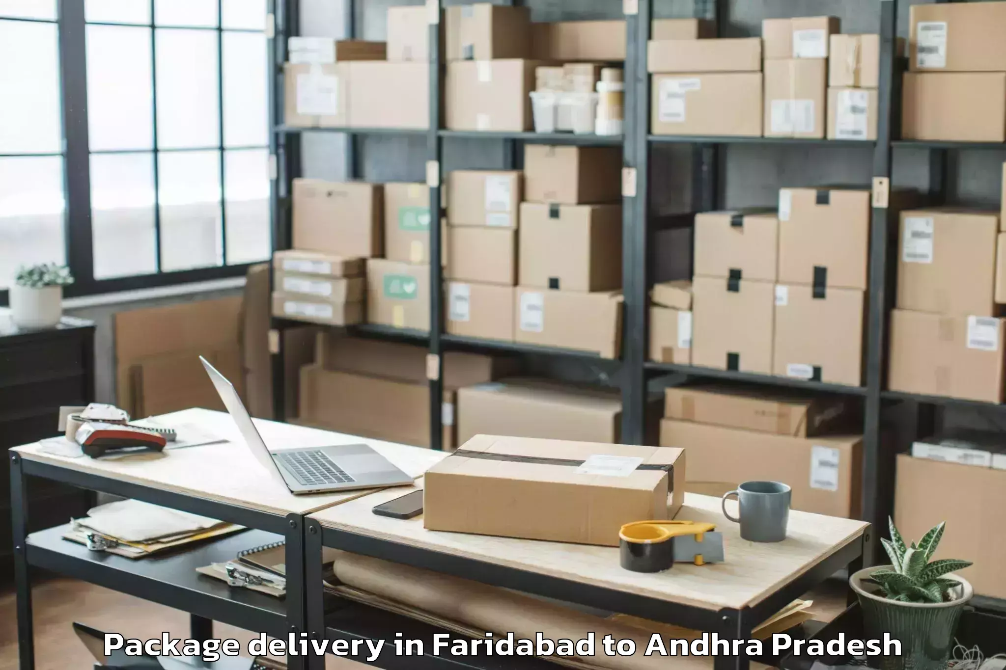 Affordable Faridabad to Pittalavanipalem Package Delivery